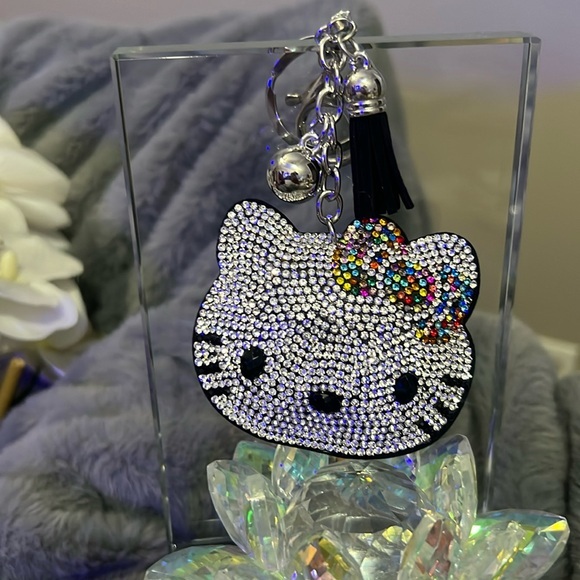 Hello Kitty Rhinestone Keychain NWOT Retail $15